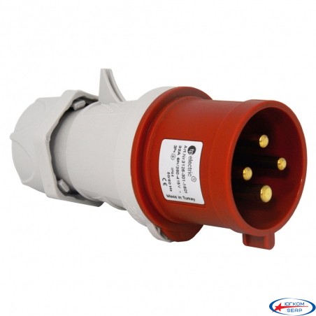 Вилка силова 16А/4 (3Р+РЕ) IP44, TP electric (3122-301-1601)